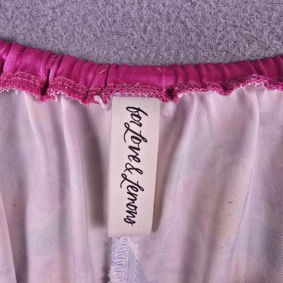 For Love And Lemons‎ Sleep Shorts Size Medium Floral Cheeky Sexy Loose Comfy - Picture 3 of 5